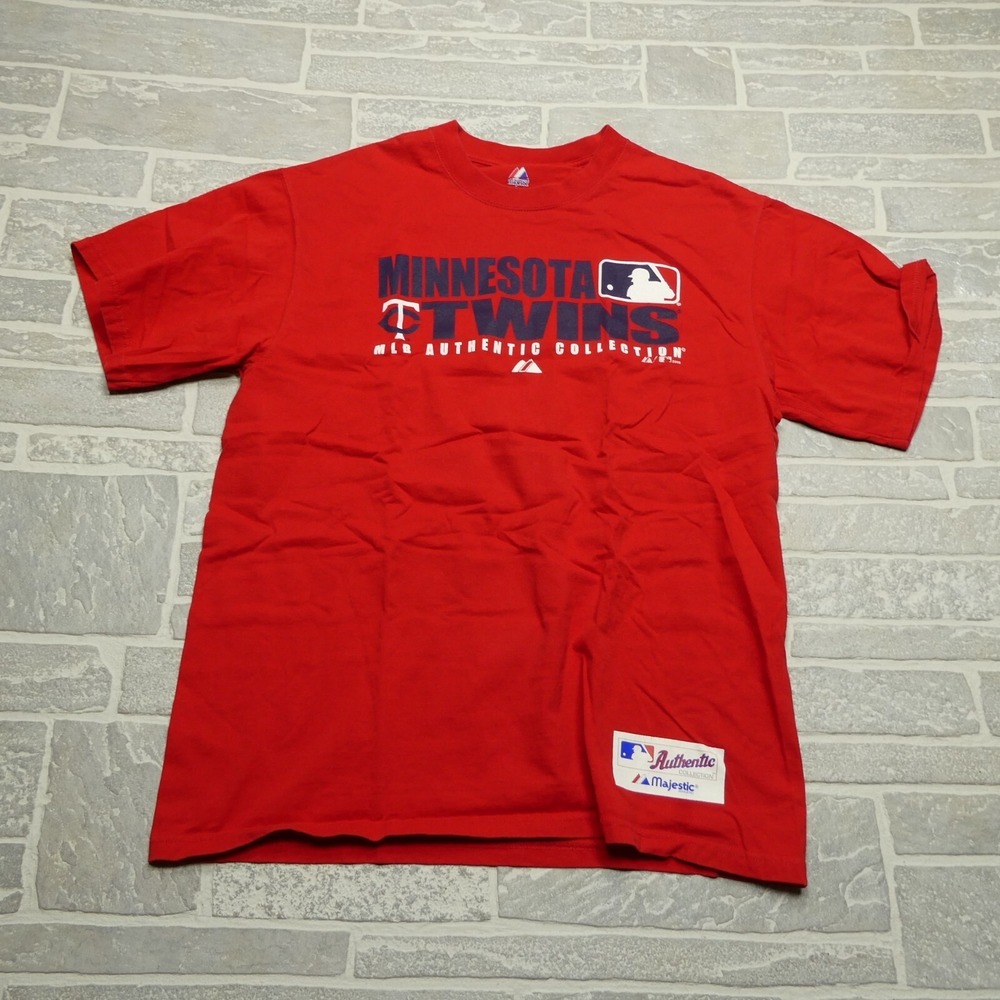 Minnesota Twins Shirt Mens Large Red Majestic MLB Baseball 2008